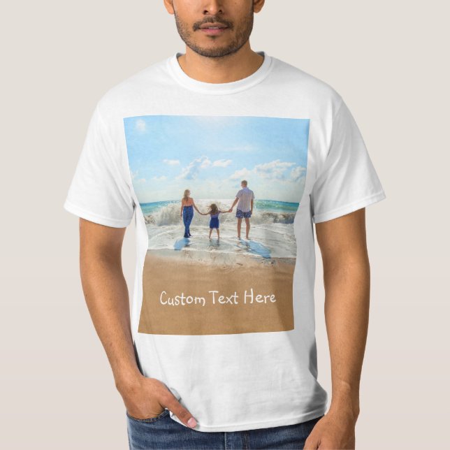 Ditt foto T-Shirt-skift med Anpassningsbar T Shirt (Framsida)
