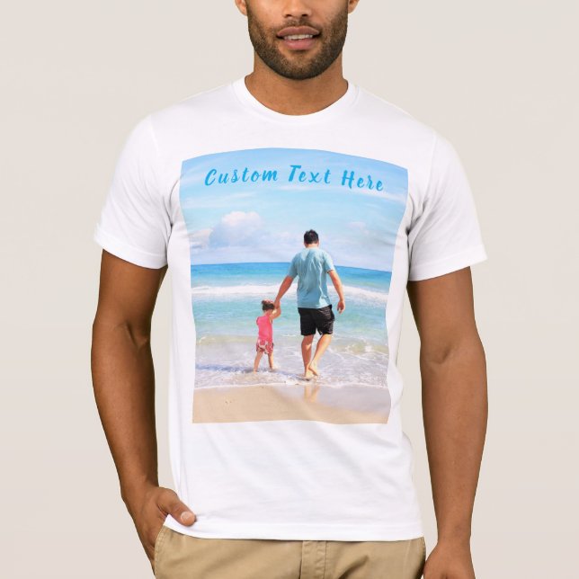 Ditt foto T-Shirt-skift med Anpassningsbar Text Na T Shirt (Framsida)