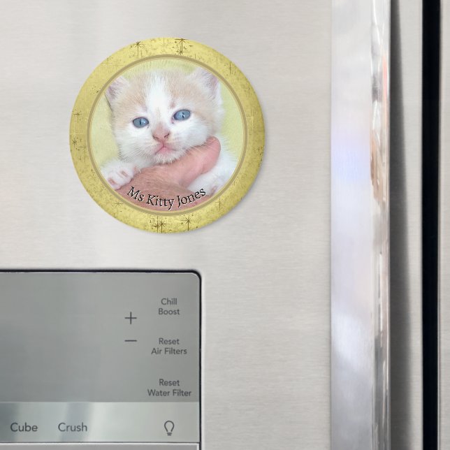 Ditt foto/text - Traditionell årlig gåva - Golden Magnet (In Situ (Fridge))