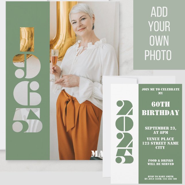 Ditt fotoår 1965 - 60-årsinbjudan inbjudningar (Skapare uppladdad)