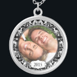 Ditt fotopatens bröllopsdag silverpläterat halsband<br><div class="desc">Keepsaké Necklaces Välj antingen Silver Plattat eller Sterling silver</div>