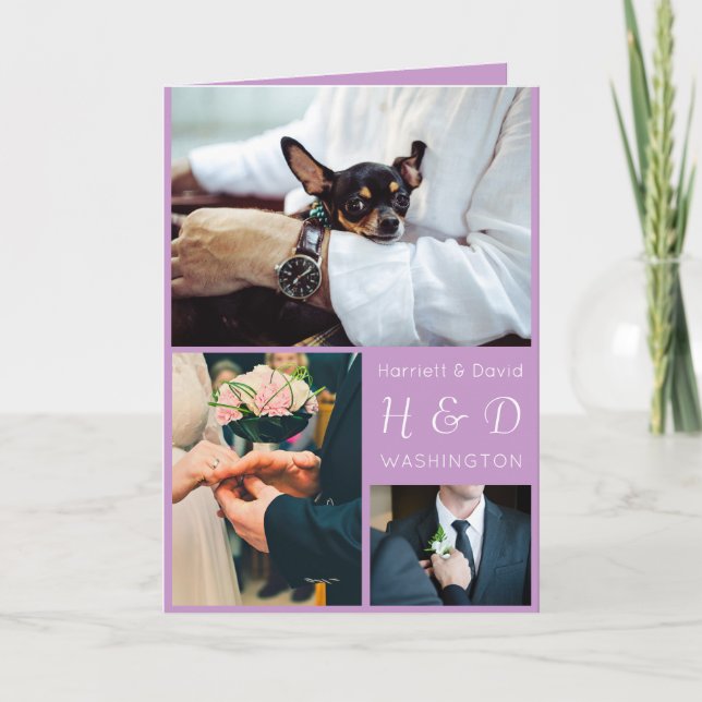 DITT FOTOS-, Monogram- och texthälskort Anteckningskort (Framsida)