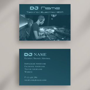 Ditt fototekno musik DJ-kort Visitkort