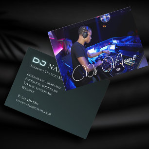 Ditt fototekno-musik DJ-kort Visitkort