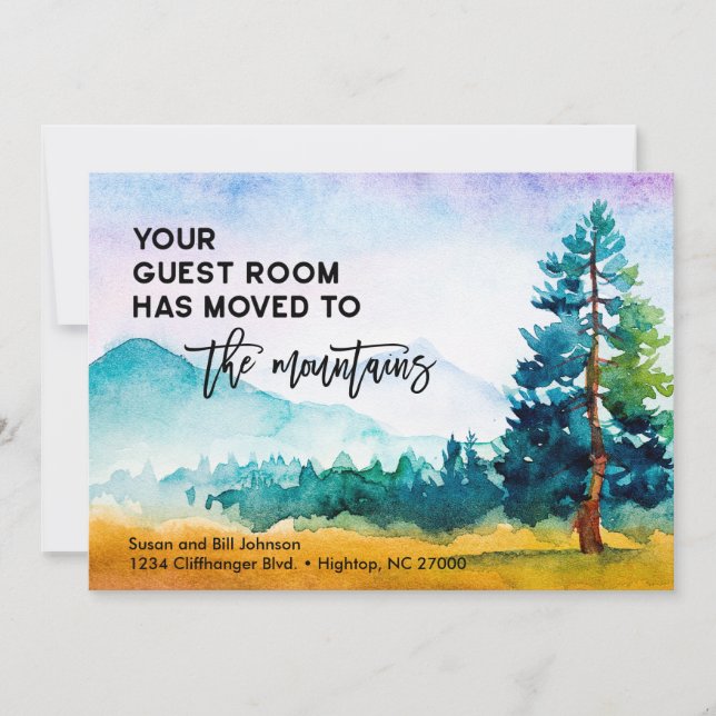 Ditt gästrum Flyttat till bergen nya hem Meddelande (Framsida)