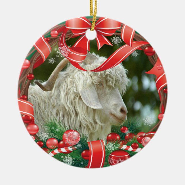 DITT GOAT Foton - Julfrö Julgransprydnad Keramik (Framsidan)