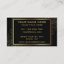 Ditt Guld Black-Affärskort med Golden Text