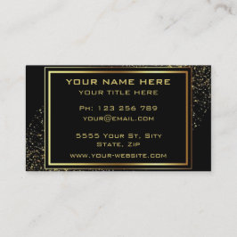Ditt Guld Black-Affärskort med Golden Text Visitkort
