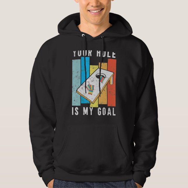 Ditt Hål är min mållåsbag i Stil Hoodie (Framsida)