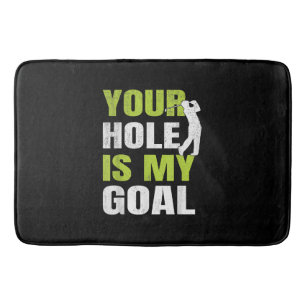 Ditt Hål är mitt mål - Golf Player Golfing Humor P Badrumsmatta