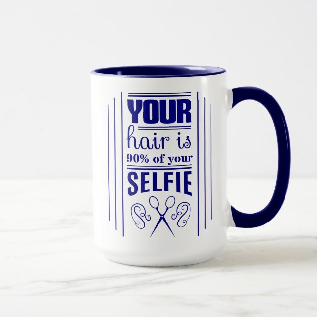 Ditt hår är 90% av din Selfie Mugg (Höger)