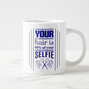 Ditt Hår Är 90% Av Ditt Selfie Jumbo Mugg