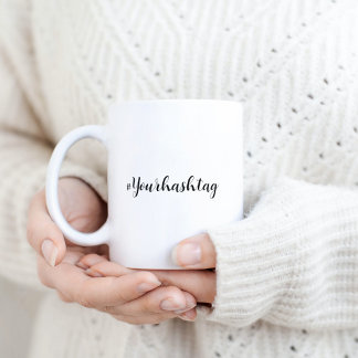 Ditt hashtag Modern Minimalist Go-virus Kaffemugg