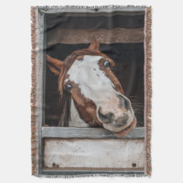 Ditt Häst Foto Ponny Anpassad Equestrian Present Filt
