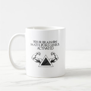 Ditt Hjärna På Matematik Ren Genialitet Aktiverad Kaffemugg