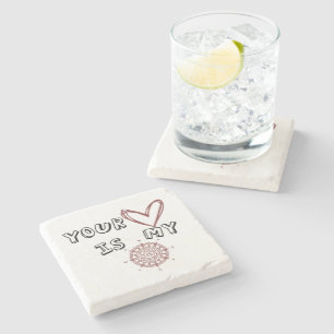 Ditt hjärta är min kompass stenunderlägg