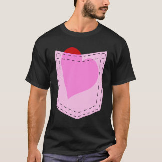 Ditt hjärta i min Pocket Cute Valentine Day T Shirt