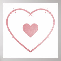 Ditt hjärta i mitt hjärta -  Rosa Foil