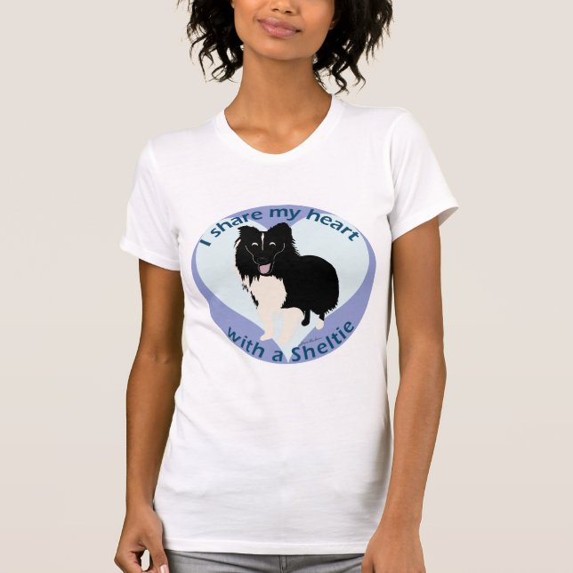  ditt hjärta - Sheltie T-shirt (Framsida)