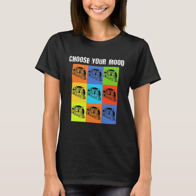 Ditt humör att välja   Grumpy Rude Cat-tema T Shirt (Framsida)