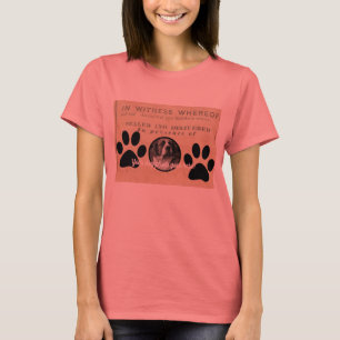 Ditt Hund-foto i Tass 1860 Legal Document Lusnyj T-shirt