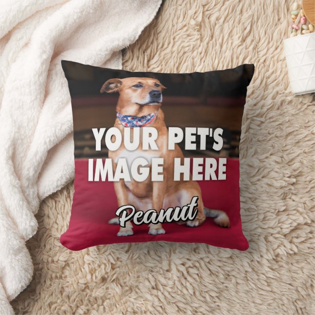 Ditt Hund Photo Dekorativ kudde (Filt)