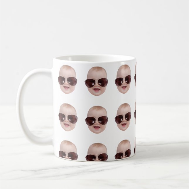 Ditt Hundar Ansikte Ditt Make Ansikte Fars dag Kaffemugg (Vänster)