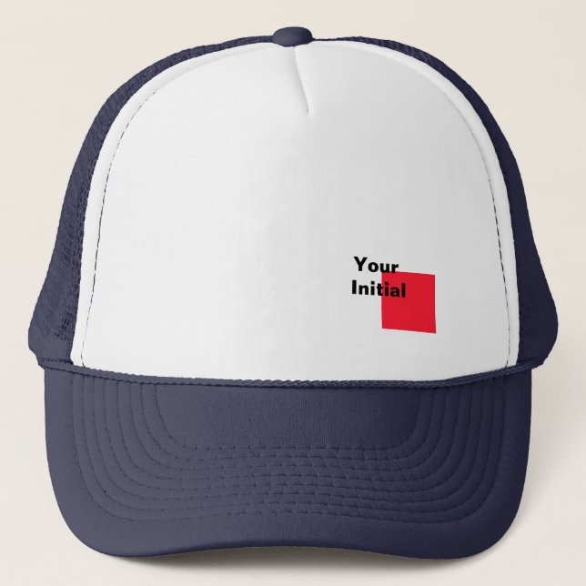 Ditt Initiala Monogram Navyblå  Keps (Framsida)