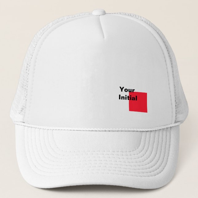 Ditt Initialbokstavsmonogram Vita  Keps (Framsida)