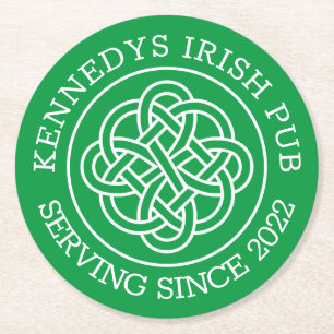 Ditt IRISH PUB-kort lägger till ditt namn och Pap Underlägg Papper Rund