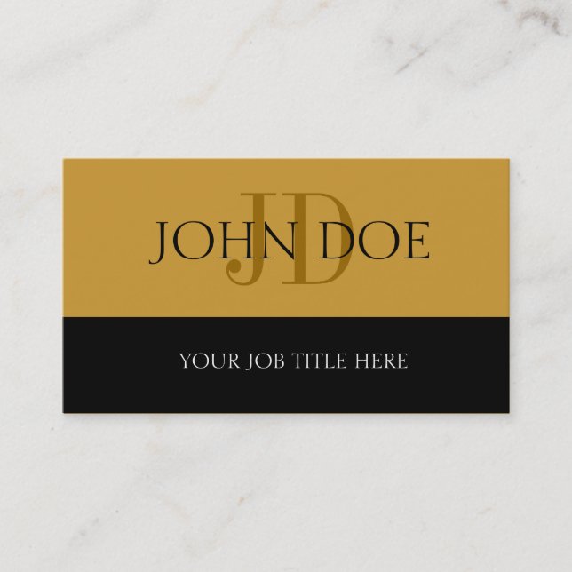 Ditt jobbTitel! S Rand Guld Visitkort (Framsida)
