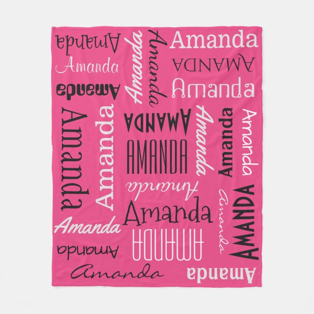 DITT KÄNDA upprepa, beställnings- färgullfilt Fleecefilt (Framsidan)