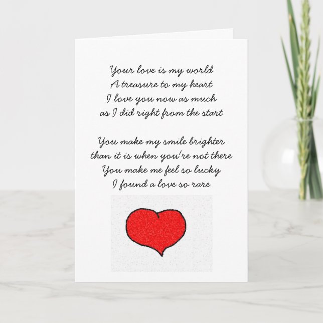 Ditt kärlek är min värld kort (Framsida)