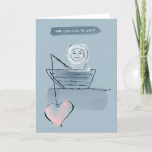 Ditt Kärlek-Behålla Warm Eskimo Card Kort