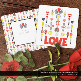 Ditt Kärlek gör mitt hjärt- och hälsningskort