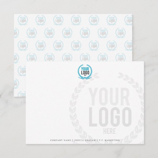 Ditt kontor för Logotyp-beläggning av bakgrunden Inbjudningar (Fram/baksida)