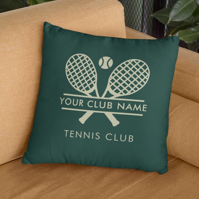 Ditt kontor i Tennis Klubb Namn Team Land Kudde (Your Tennis Club Name Team Country Office Throw Pillow)