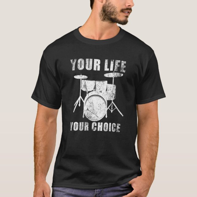 Ditt liv - Coola Drumming Drum Set Dru T Shirt (Framsida)