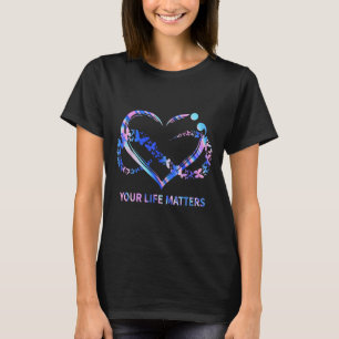 Ditt Liv S Självmordsmedvetenhet Fjärilar Hjärta T Shirt