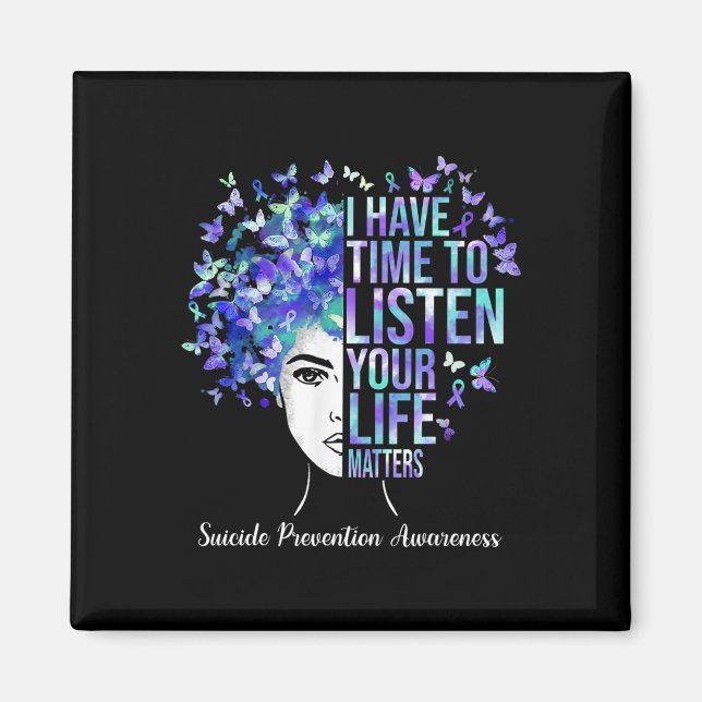 Ditt livs-problem Självmordsförebyggande medvetand Magnet (Framsidan)