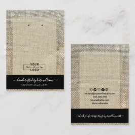 DITT LOGO beige linne Visningskort Visitkort
