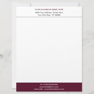Ditt Logotyp Adress Company Letterhead Välj Färg Brevhuvud