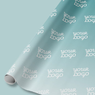 Ditt logotyp diagonalt klinkad & redigerbar färgom presentpapper