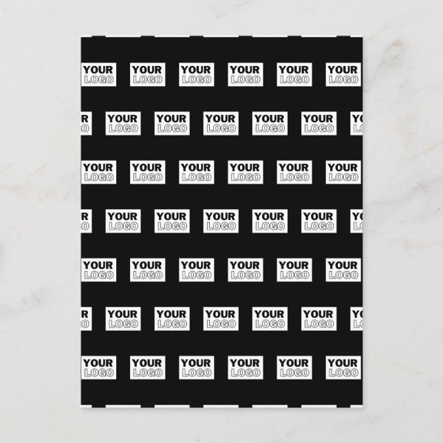 Ditt logotyp eller design | Redigerbar färgbakgrun Vykort (Framsida)