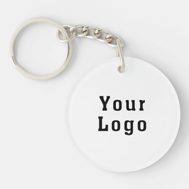 Ditt logotyp eller foto Keychain. Tillfoga text, (Framsidan)