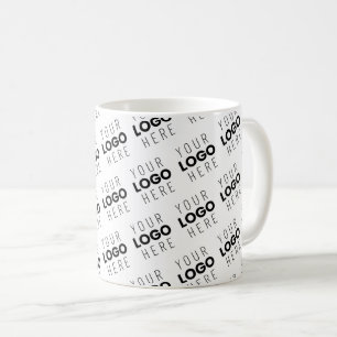 Ditt logotyp enkla diagonala mönster kaffemugg