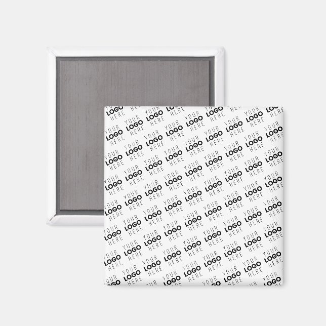 Ditt logotyp enkla diagonala mönster magnet (Front/Back)