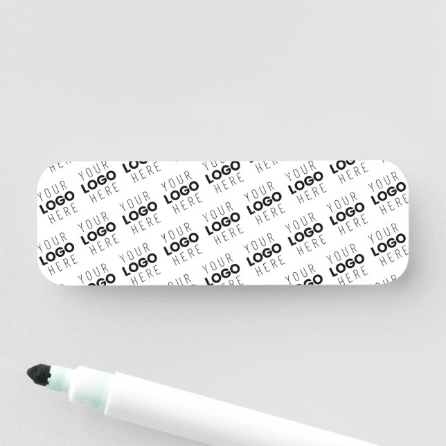 Ditt logotyp enkla diagonala mönster namnbricka (På plats)