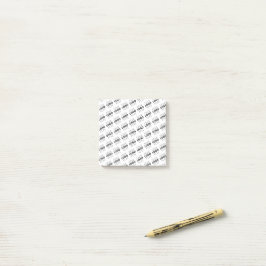 Ditt logotyp enkla diagonala mönster post-it block
