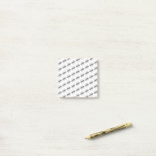 Ditt logotyp enkla diagonala mönster post-it block